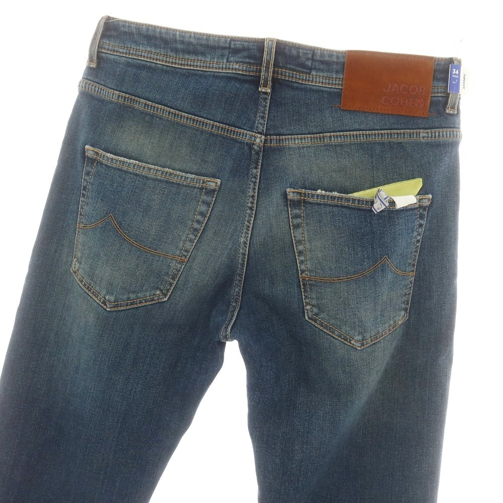 【新品】ヤコブコーエン JACOB COHEN BARNY ストレッチ デニムパンツ ジーンズ ダークブルー【 34 】【 状態ランクN 】【 メンズ 】