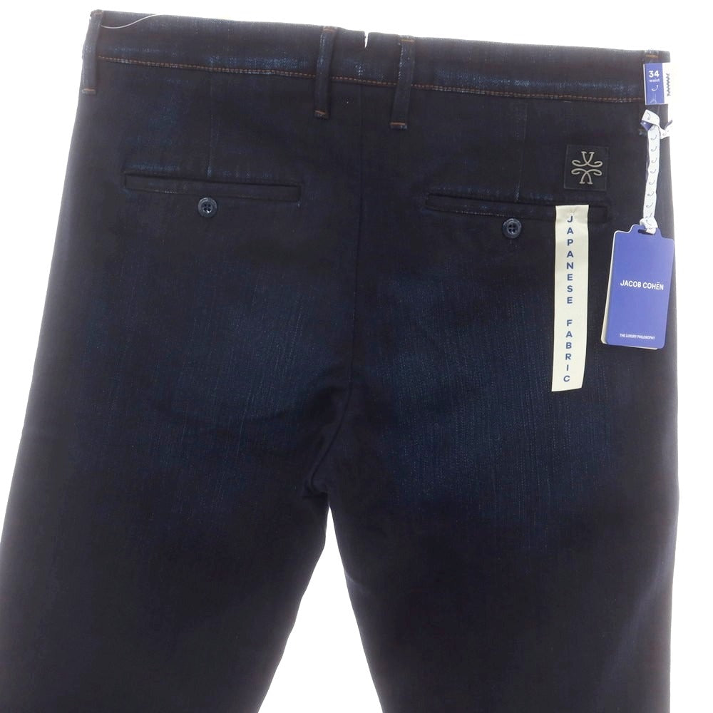 【新品】ヤコブコーエン JACOB COHEN ADAM ストレッチ デニムパンツ ジーンズ ネイビー【 34 】【 状態ランクN 】【 メンズ 】
