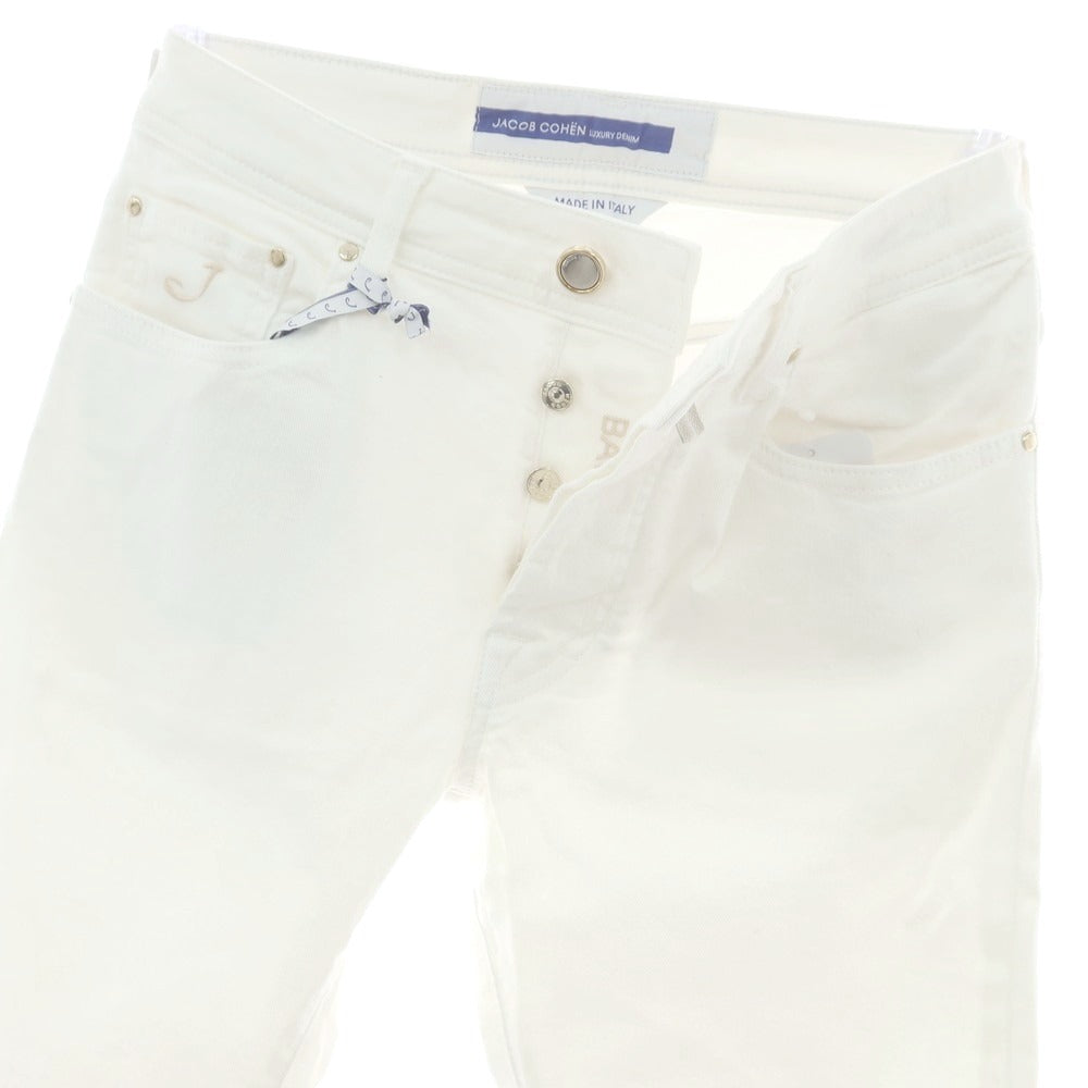 【新品】ヤコブコーエン JACOB COHEN BARD ストレッチ デニムパンツ ジーンズ ホワイト【 28 】【 状態ランクN 】【 メンズ 】