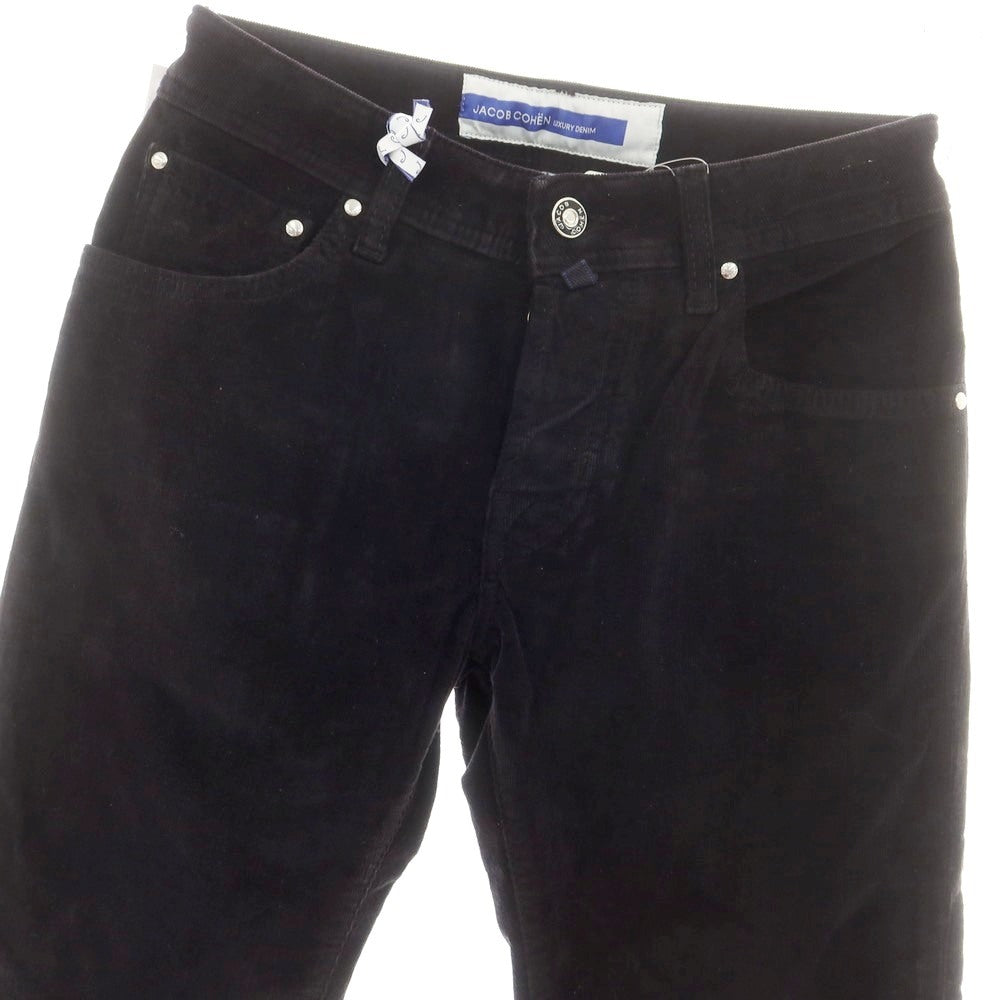 【新品】ヤコブコーエン JACOB COHEN NICK ストレッチコットン 細畝 コーデュロイパンツ ブラック【 29 】【 状態ランクN 】【 メンズ 】
