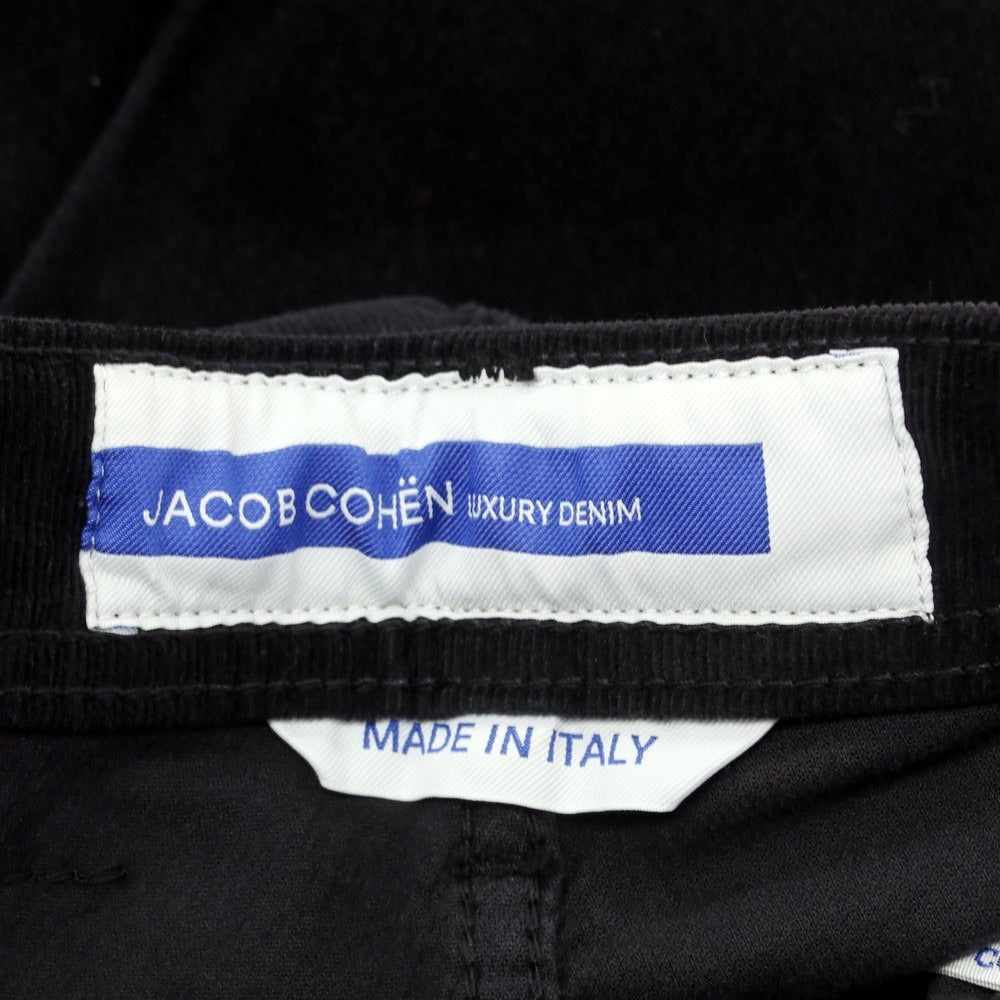 【新品】ヤコブコーエン JACOB COHEN NICK ストレッチコットン 細畝 コーデュロイパンツ ブラック【 29 】【 状態ランクN 】【 メンズ 】