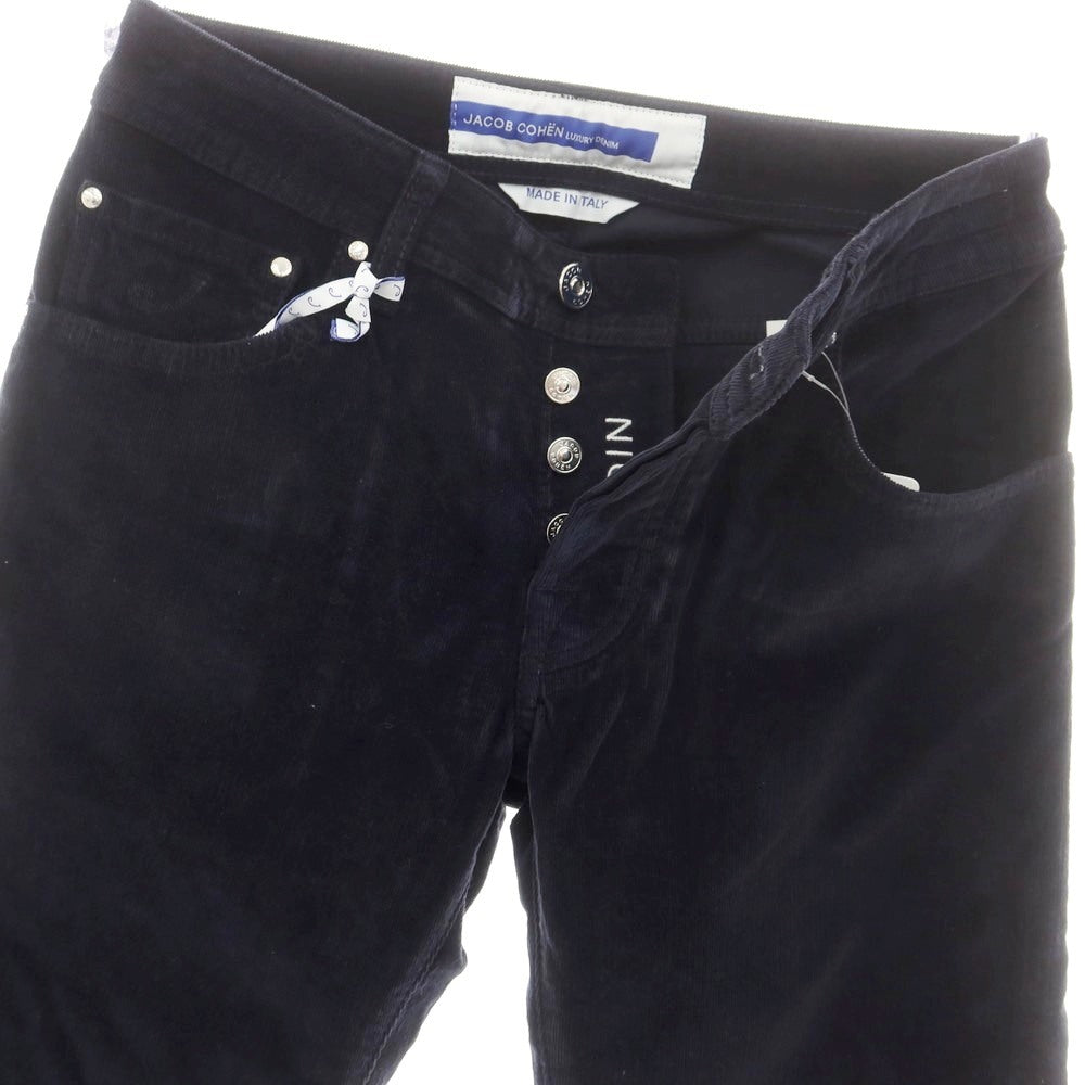 【新品】ヤコブコーエン JACOB COHEN NICK ストレッチコットン 細畝 コーデュロイパンツ ネイビー【 28 】【 状態ランクN 】【 メンズ 】