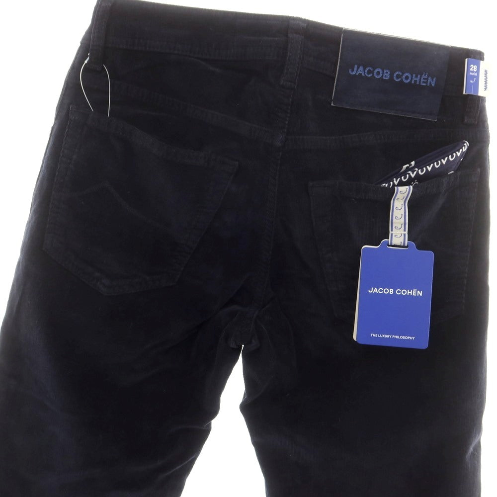 【新品】ヤコブコーエン JACOB COHEN NICK ストレッチコットン 細畝 コーデュロイパンツ ネイビー【 28 】【 状態ランクN 】【 メンズ 】