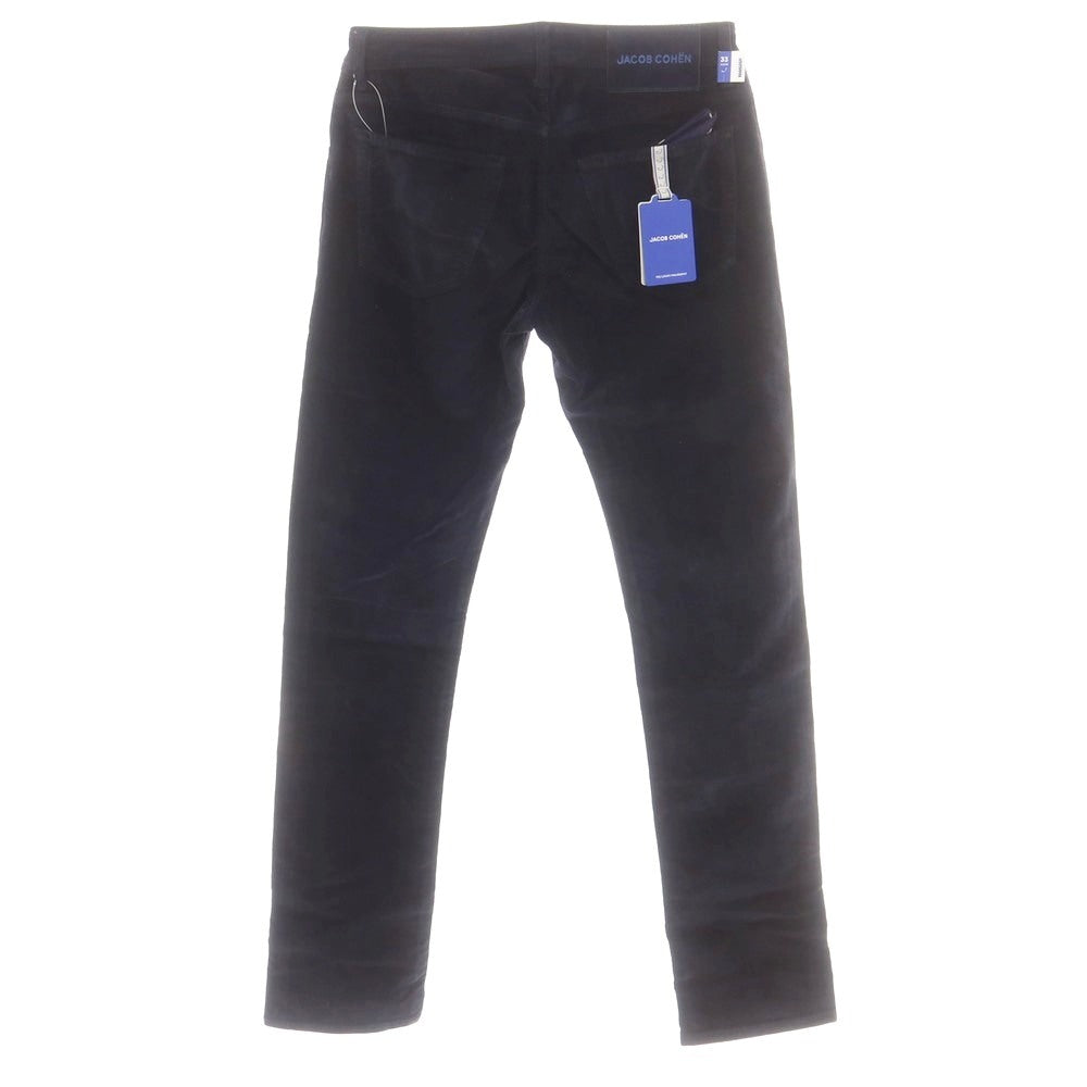 【新品】ヤコブコーエン JACOB COHEN NICK ストレッチコットン 細畝 コーデュロイパンツ ネイビー【 33 】【 状態ランクN 】【 メンズ 】