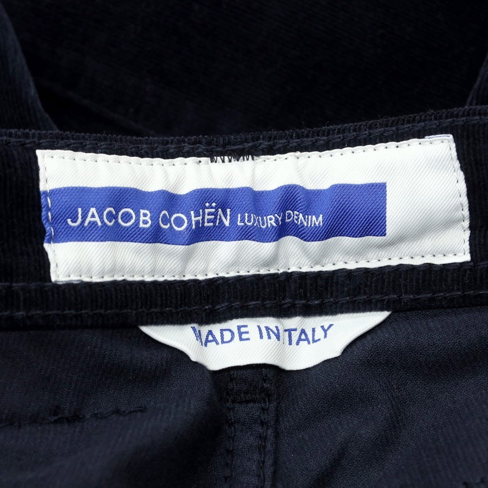 【新品】ヤコブコーエン JACOB COHEN NICK ストレッチコットン 細畝 コーデュロイパンツ ネイビー【 33 】【 状態ランクN 】【 メンズ 】