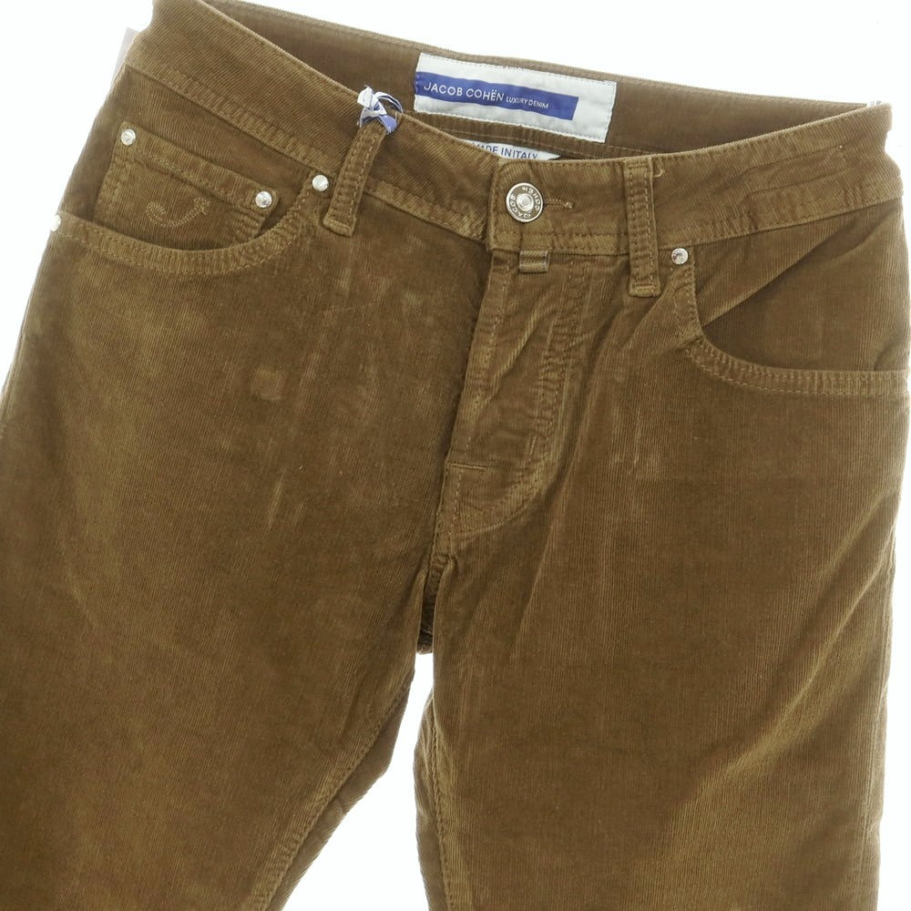 【新品】ヤコブコーエン JACOB COHEN NICK ストレッチコットン 細畝 コーデュロイパンツ カーキ【サイズ29】【 状態ランクN 】【 メンズ 】[DPD]