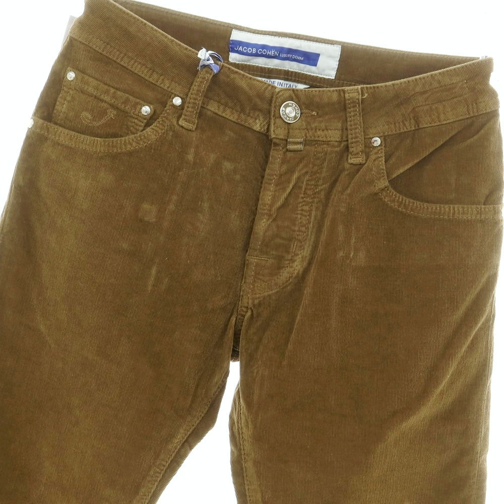 【新品】ヤコブコーエン JACOB COHEN NICK ストレッチコットン 細畝 コーデュロイパンツ カーキ【サイズ29】【 状態ランクN 】【 メンズ 】[DPD]