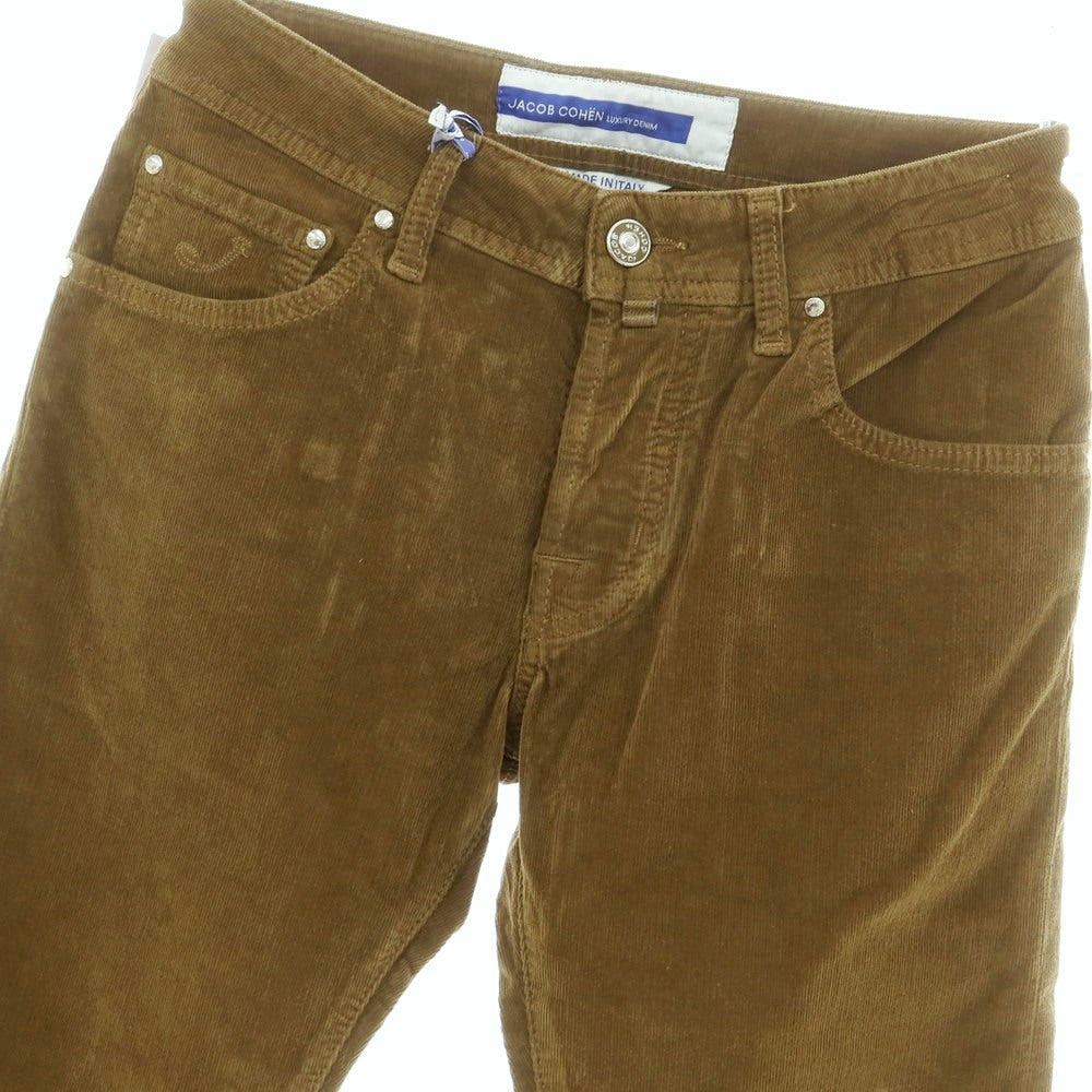 【新品】ヤコブコーエン JACOB COHEN NICK ストレッチコットン 細畝 コーデュロイパンツ カーキ【サイズ29】【 状態ランクN 】【 メンズ 】[DPD]