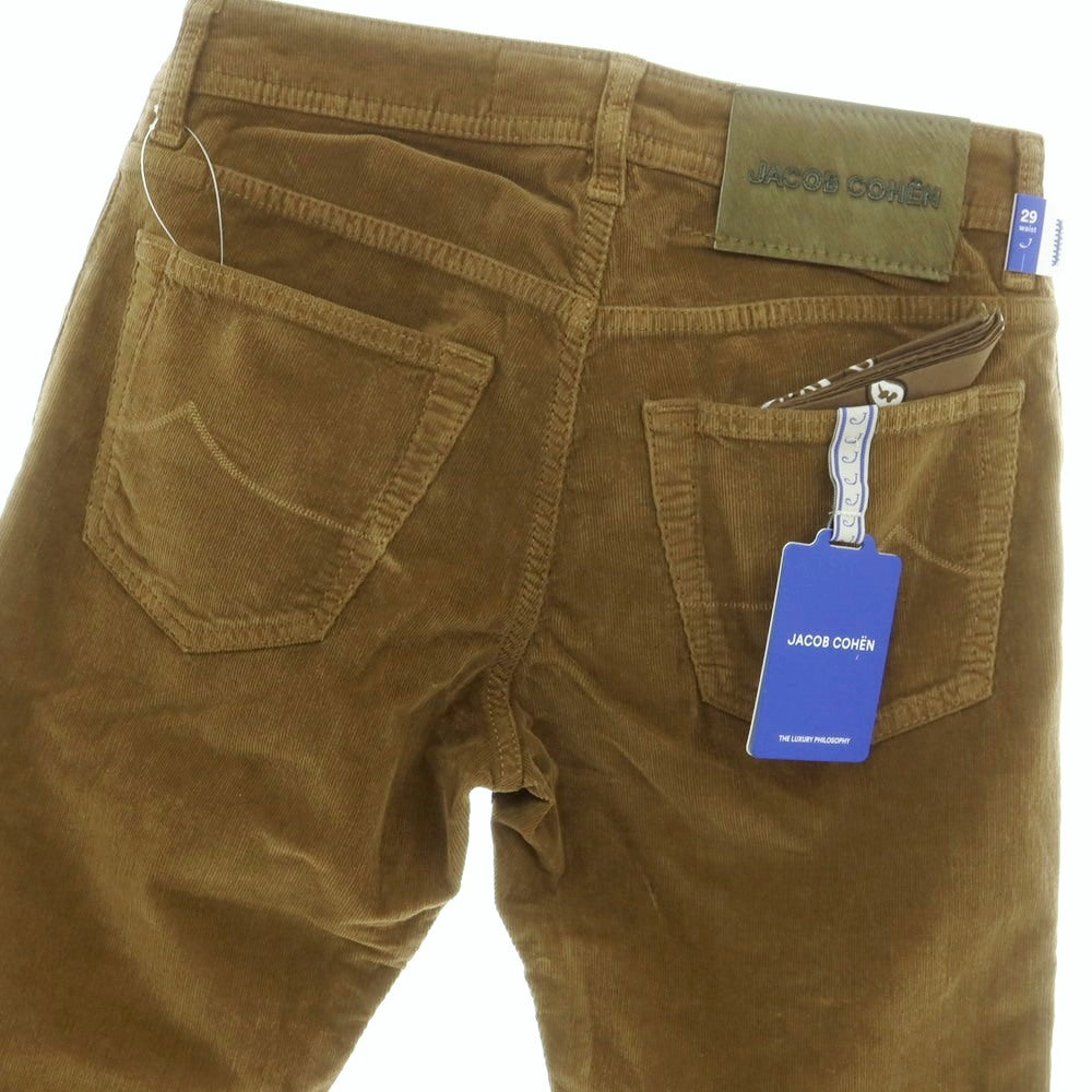 【新品】ヤコブコーエン JACOB COHEN NICK ストレッチコットン 細畝 コーデュロイパンツ カーキ【サイズ29】【 状態ランクN 】【 メンズ 】[DPD]