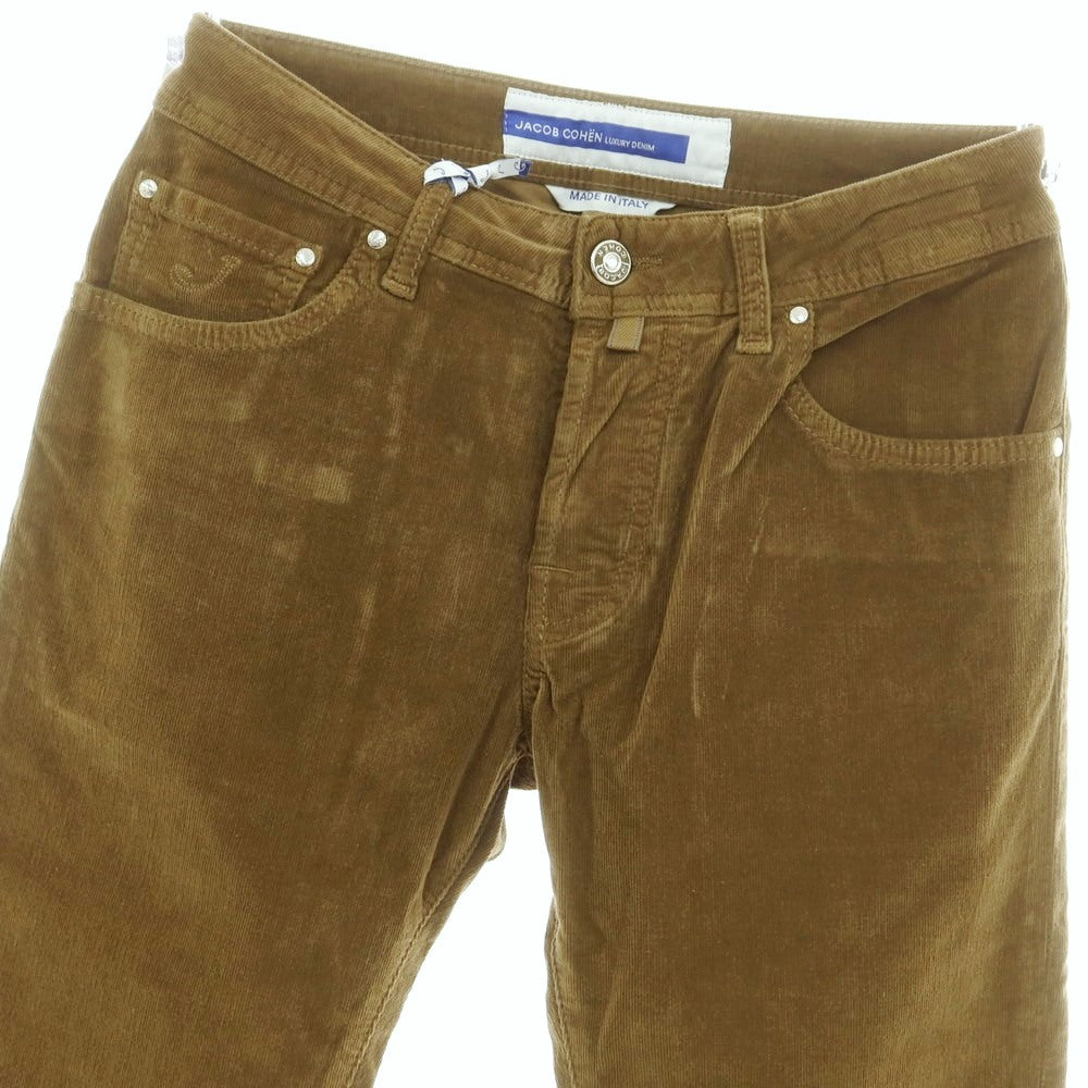 【新品】ヤコブコーエン JACOB COHEN NICK ストレッチコットン 細畝 コーデュロイパンツ カーキ【サイズ30】【 状態ランクN 】【 メンズ 】[DPD]