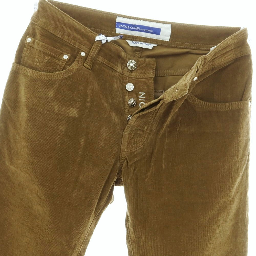【新品】ヤコブコーエン JACOB COHEN NICK ストレッチコットン 細畝 コーデュロイパンツ カーキ【サイズ30】【 状態ランクN 】【 メンズ 】[DPD]