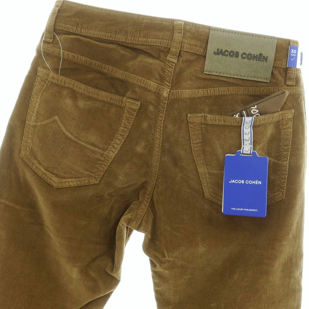 【新品】ヤコブコーエン JACOB COHEN NICK ストレッチコットン 細畝 コーデュロイパンツ カーキ【サイズ30】【 状態ランクN 】【 メンズ 】[DPD]