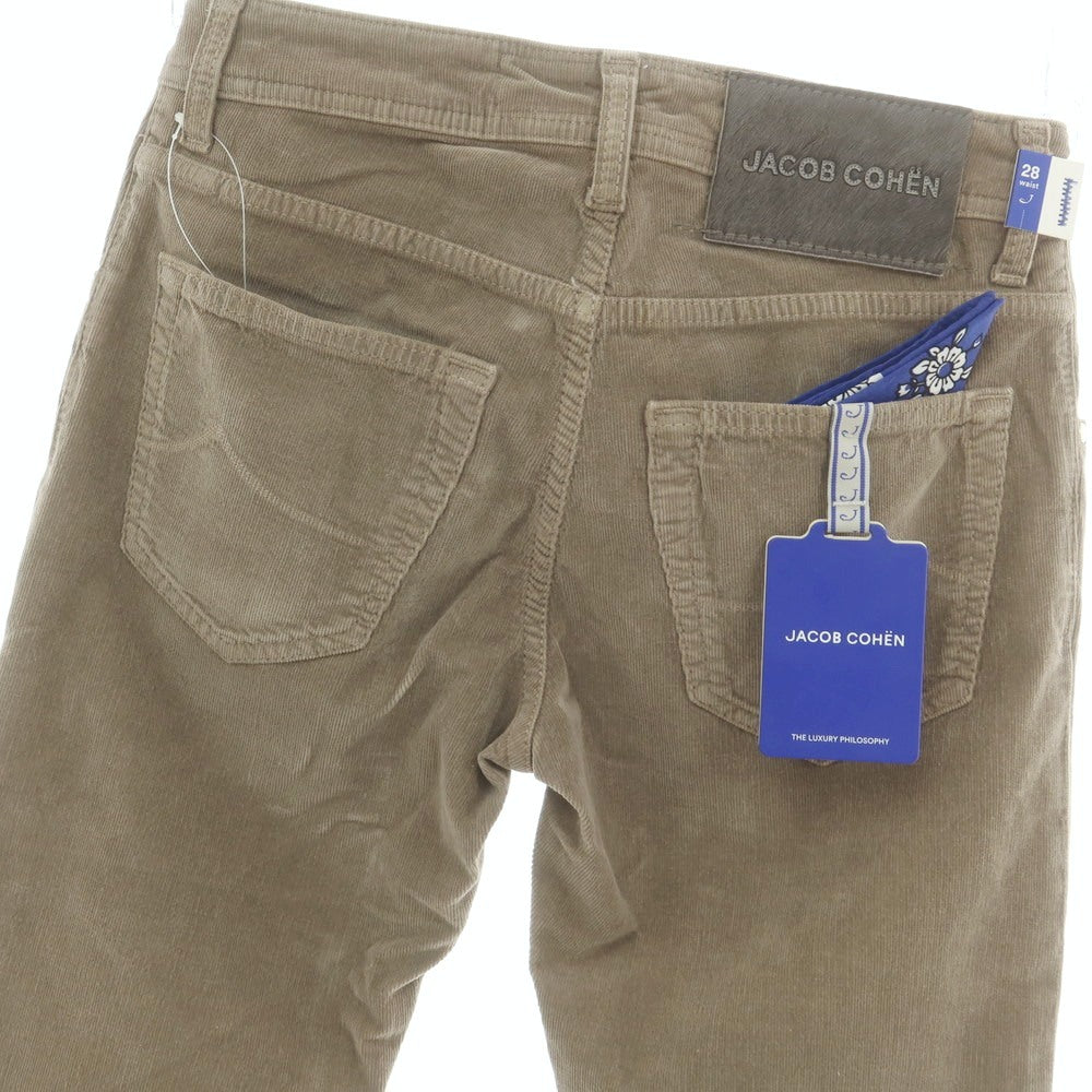 【新品】ヤコブコーエン JACOB COHEN NICK ストレッチコットン 細畝 コーデュロイパンツ グレージュ【サイズ28】【 状態ランクN 】【 メンズ 】[DPD]