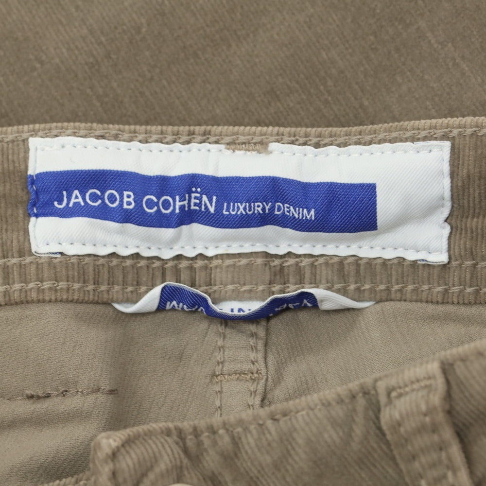 【新品】ヤコブコーエン JACOB COHEN NICK ストレッチコットン 細畝 コーデュロイパンツ グレージュ【サイズ28】【 状態ランクN 】【 メンズ 】[DPD]
