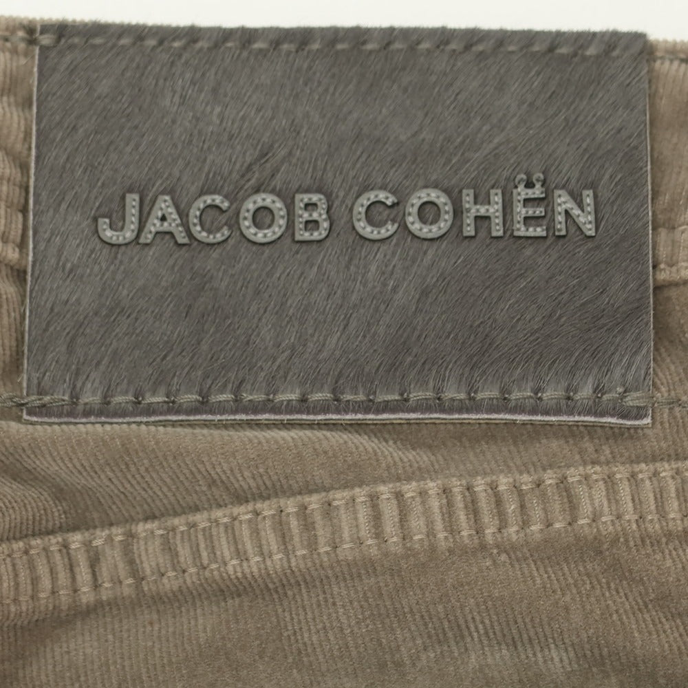 【新品】ヤコブコーエン JACOB COHEN NICK ストレッチコットン 細畝 コーデュロイパンツ グレージュ【サイズ28】【 状態ランクN 】【 メンズ 】[DPD]