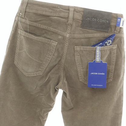 【新品】ヤコブコーエン JACOB COHEN NICK ストレッチコットン 細畝 コーデュロイパンツ グレージュ【 28 】【 状態ランクN 】【 メンズ 】