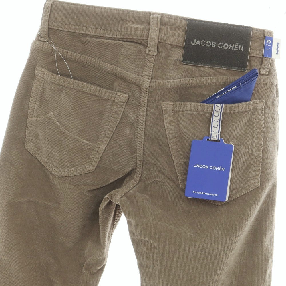 【新品】ヤコブコーエン JACOB COHEN NICK ストレッチコットン 細畝 コーデュロイパンツ グレージュ【 29 】【 状態ランクN 】【 メンズ 】