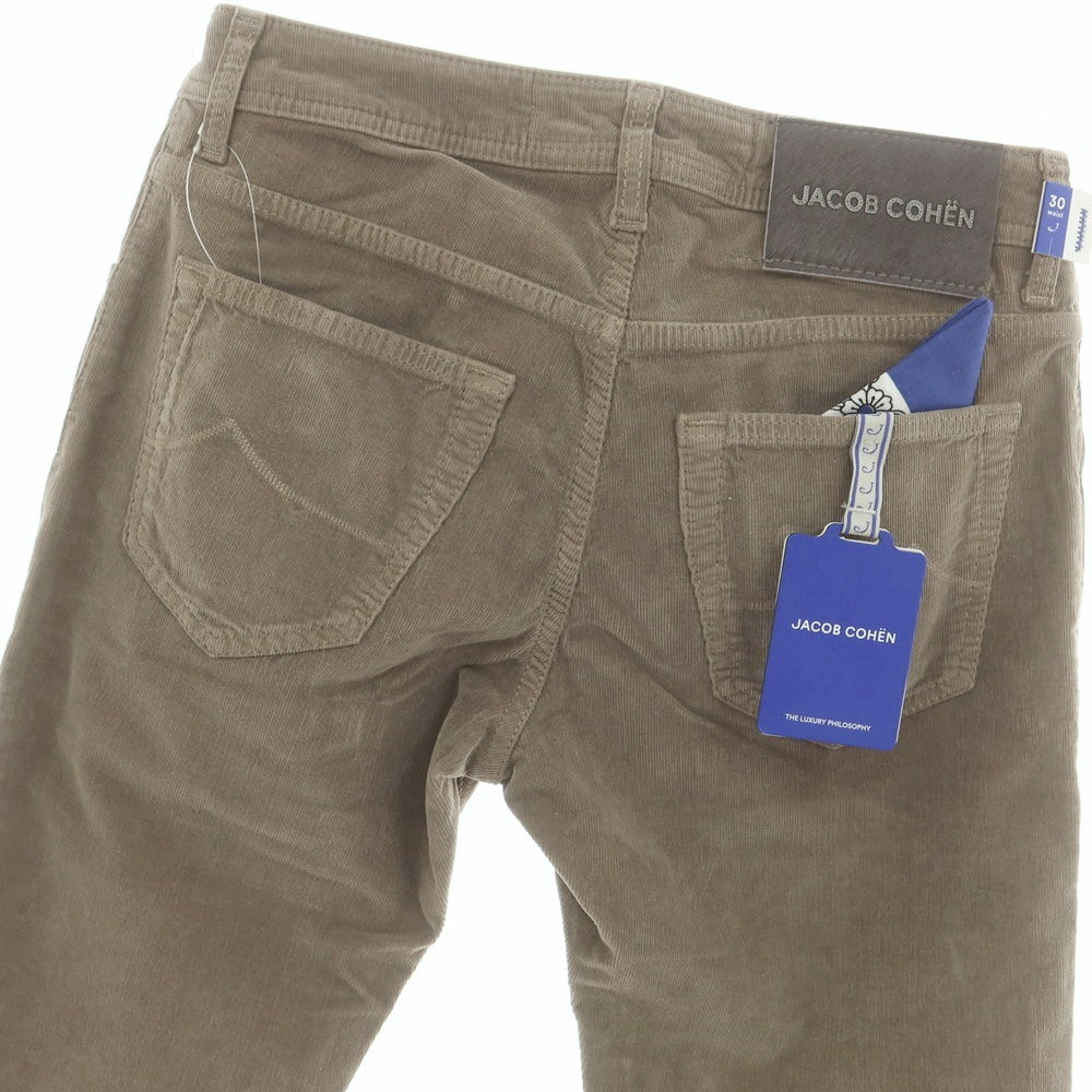 【新品】ヤコブコーエン JACOB COHEN NICK ストレッチコットン 細畝 コーデュロイパンツ グレージュ【 30 】【 状態ランクN 】【 メンズ 】