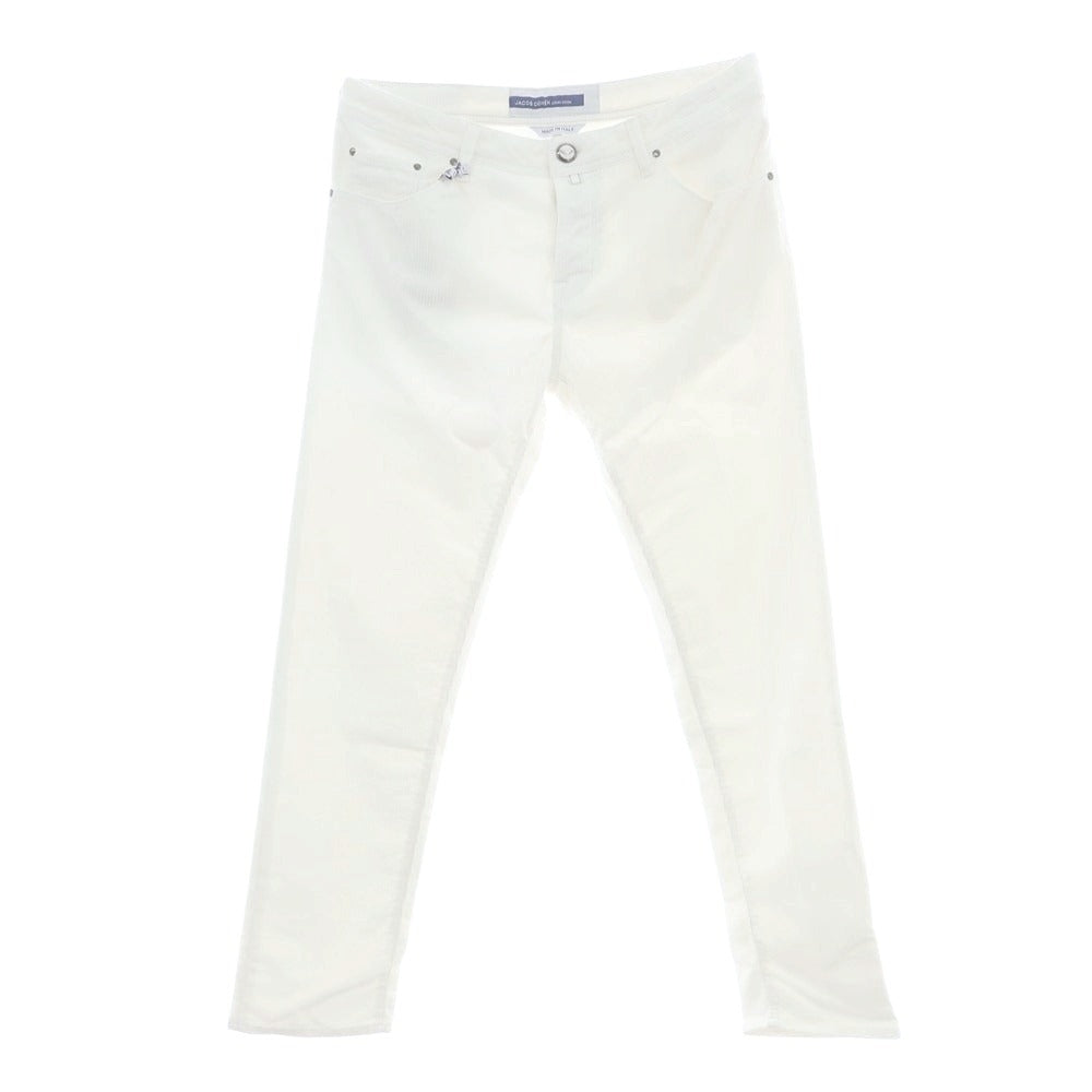 【新品】ヤコブコーエン JACOB COHEN SCOTT ストレッチ コーデュロイパンツ ホワイト【 34 】【 状態ランクN 】【 メンズ 】