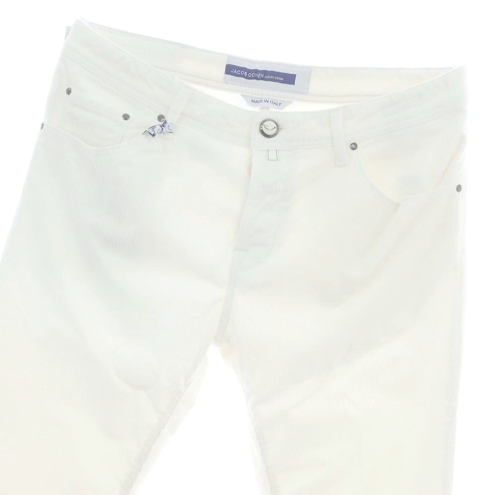 【新品】ヤコブコーエン JACOB COHEN SCOTT ストレッチ コーデュロイパンツ ホワイト【 34 】【 状態ランクN 】【 メンズ 】
