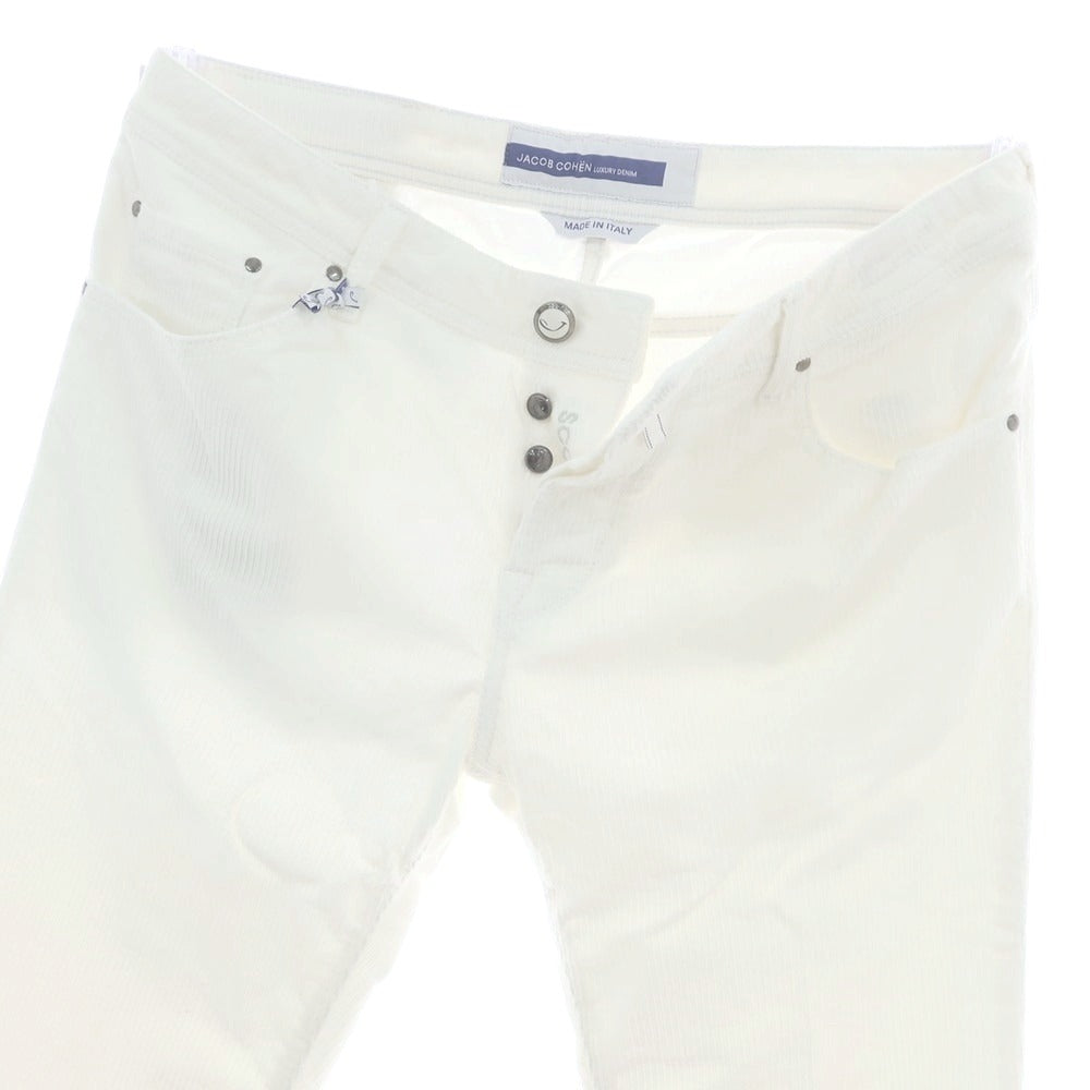 【新品】ヤコブコーエン JACOB COHEN SCOTT ストレッチ コーデュロイパンツ ホワイト【 34 】【 状態ランクN 】【 メンズ 】