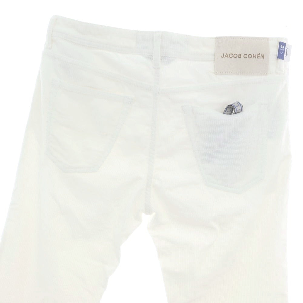 【新品】ヤコブコーエン JACOB COHEN SCOTT ストレッチ コーデュロイパンツ ホワイト【 34 】【 状態ランクN 】【 メンズ 】
