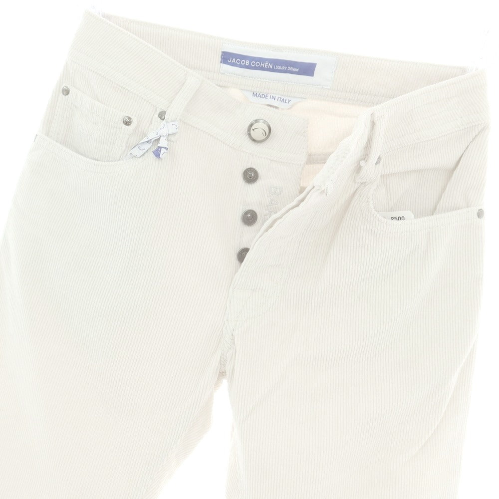 【新品】ヤコブコーエン JACOB COHEN BARD ストレッチ コーデュロイパンツ オフホワイト【 28 】【 状態ランクN 】【 メンズ 】