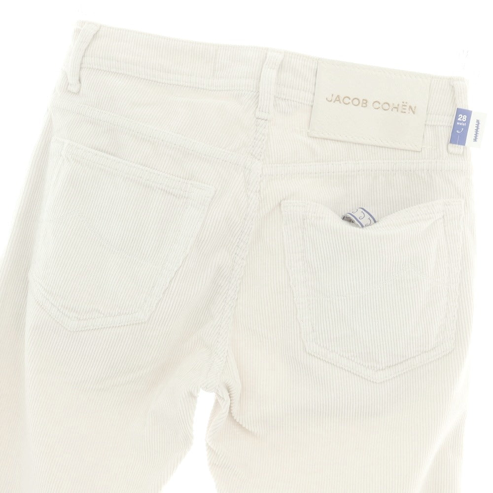 【新品】ヤコブコーエン JACOB COHEN BARD ストレッチ コーデュロイパンツ オフホワイト【サイズ28】【 状態ランクN 】【 メンズ 】[DPD]