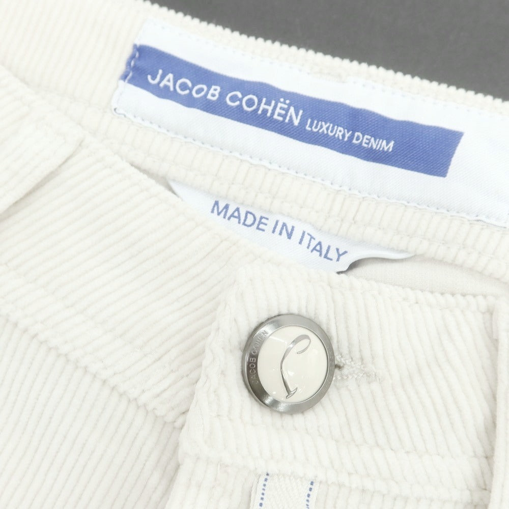 【新品】ヤコブコーエン JACOB COHEN BARD ストレッチ コーデュロイパンツ オフホワイト【サイズ28】【 状態ランクN 】【 メンズ 】[DPD]