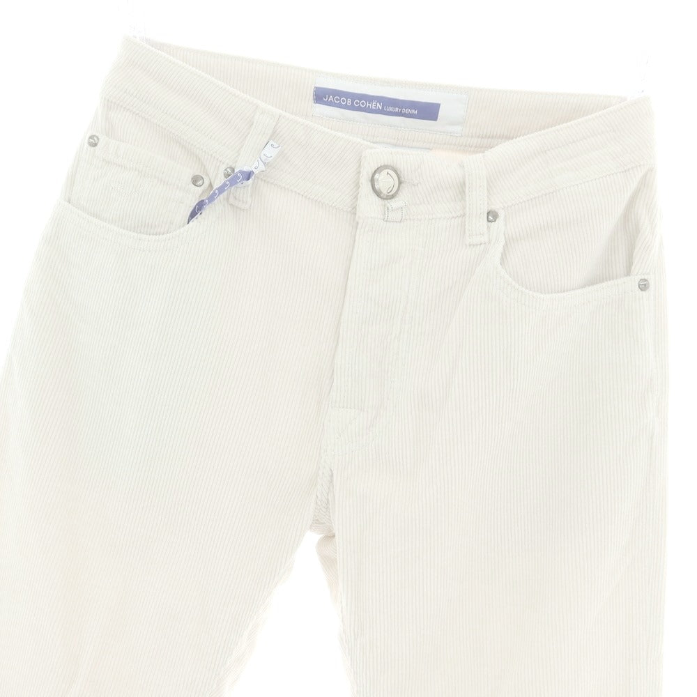 【新品】ヤコブコーエン JACOB COHEN BARD ストレッチ コーデュロイパンツ オフホワイト【 29 】【 状態ランクN 】【 メンズ 】