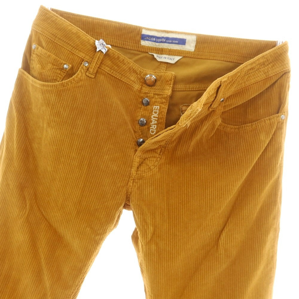 【新品】ヤコブコーエン JACOB COHEN EDUARD ストレッチ コーデュロイパンツ オレンジブラウン【サイズ34】【 状態ランクN 】【 メンズ 】[DPD]