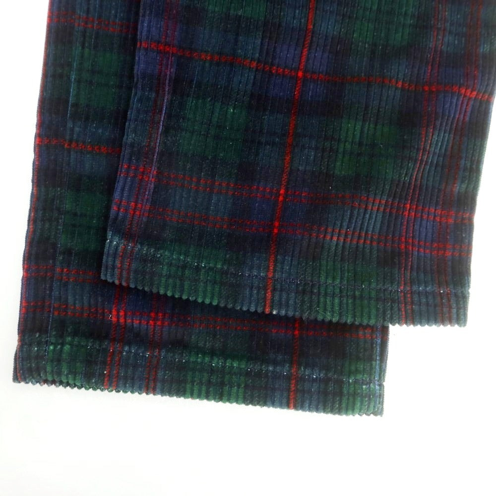 【新品】ヤコブコーエン JACOB COHEN BARD ストレッチ コーデュロイパンツ グリーンxネイビー×レッド【 34 】【 状態ランクN 】【 メンズ 】