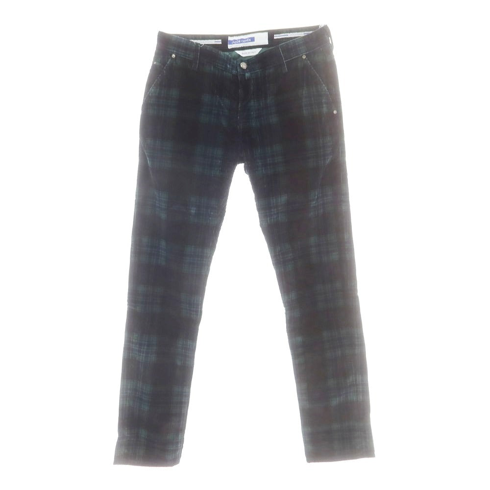 【新品】ヤコブコーエン JACOB COHEN LENNY ストレッチ コーデュロイパンツ グリーンxネイビー【 34 】【 状態ランクN 】【 メンズ 】