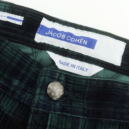 【新品】ヤコブコーエン JACOB COHEN LENNY ストレッチ コーデュロイパンツ グリーンxネイビー【 34 】【 状態ランクN 】【 メンズ 】