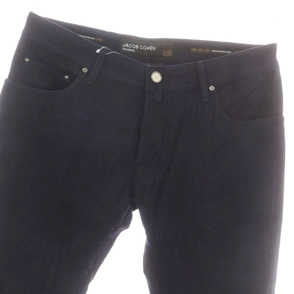 【新品】ヤコブコーエン JACOB COHEN NICK SLIM ストレッチ コーデュロイパンツ ネイビー【サイズ34】【 状態ランクN 】【 メンズ 】[DPD]