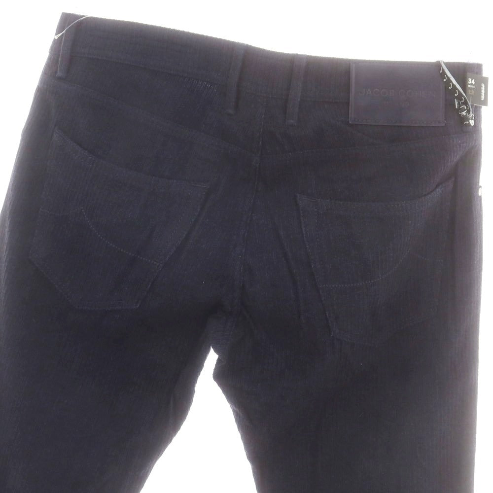 【新品】ヤコブコーエン JACOB COHEN NICK SLIM ストレッチ コーデュロイパンツ ネイビー【サイズ34】【 状態ランクN 】【 メンズ 】[DPD]