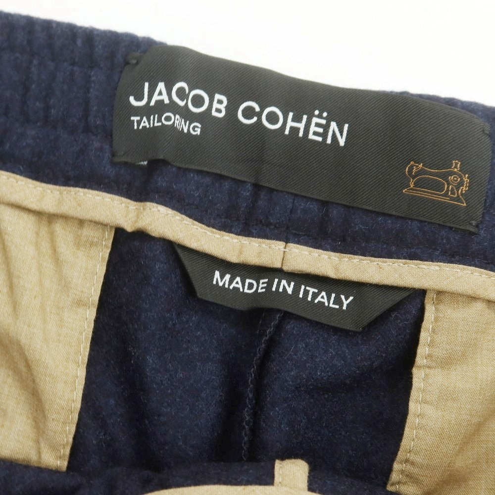 【新品】ヤコブコーエン JACOB COHEN DANIEL ストレッチウール イージーパンツ ネイビー【 L 】【 状態ランクN 】【 メンズ 】