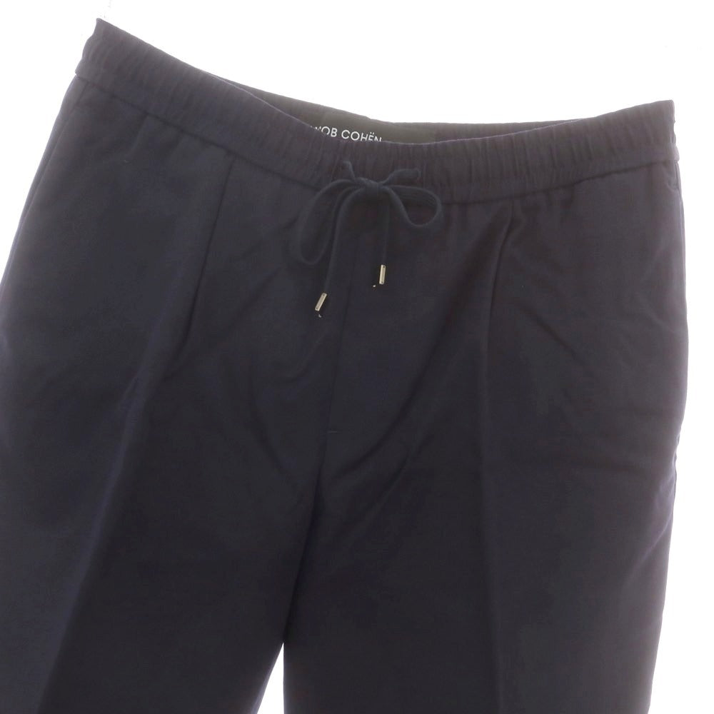 【新品】ヤコブコーエン JACOB COHEN DANIEL ウール イージーパンツ ダークネイビー【 L 】【 状態ランクN 】【 メンズ 】