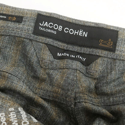【新品】ヤコブコーエン JACOB COHEN LENNY ウール チェック 5ポケットパンツ グレーxベージュ【 34 】【 状態ランクN 】【 メンズ 】