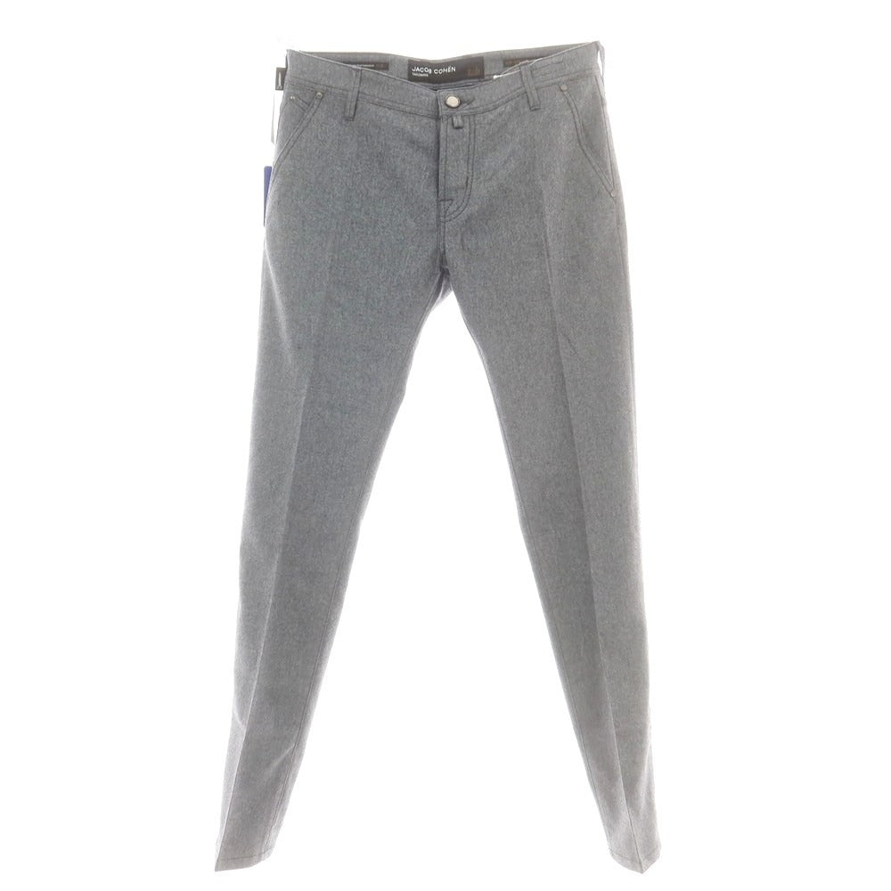 【新品】ヤコブコーエン JACOB COHEN LENNY ストレッチウール 5ポケットパンツ グレー【 34 】【 状態ランクN 】【 メンズ 】