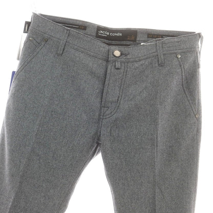 【新品】ヤコブコーエン JACOB COHEN LENNY ストレッチウール 5ポケットパンツ グレー【 34 】【 状態ランクN 】【 メンズ 】