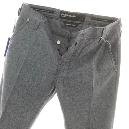 【新品】ヤコブコーエン JACOB COHEN LENNY ストレッチウール 5ポケットパンツ グレー【 34 】【 状態ランクN 】【 メンズ 】