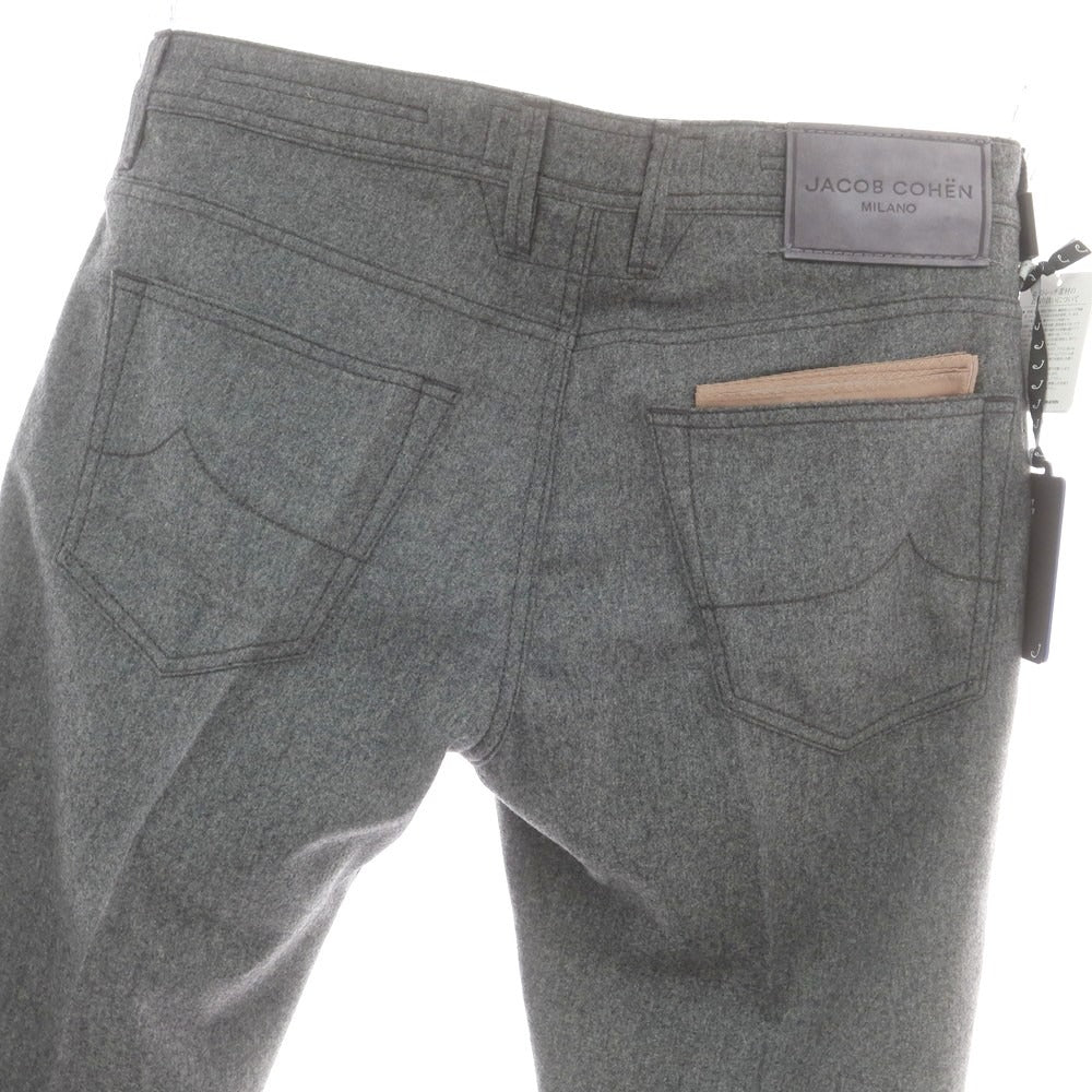 【新品】ヤコブコーエン JACOB COHEN LENNY ストレッチウール 5ポケットパンツ グレー【 34 】【 状態ランクN 】【 メンズ 】