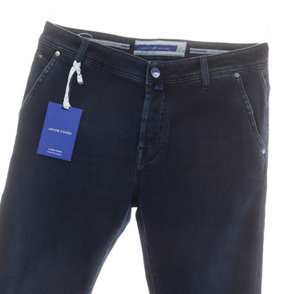 【新品】ヤコブコーエン JACOB COHEN LENNY ストレッチコットンポリエステル 5ポケットパンツ ネイビー【 34 】【 状態ランクN 】【 メンズ 】