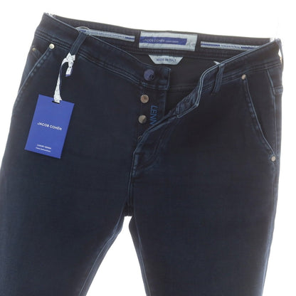 【新品】ヤコブコーエン JACOB COHEN LENNY ストレッチコットンポリエステル 5ポケットパンツ ネイビー【 34 】【 状態ランクN 】【 メンズ 】