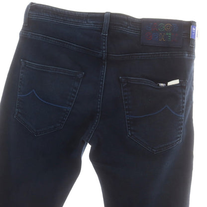 【新品】ヤコブコーエン JACOB COHEN LENNY ストレッチコットンポリエステル 5ポケットパンツ ネイビー【 34 】【 状態ランクN 】【 メンズ 】