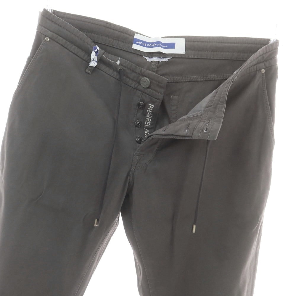 【新品】ヤコブコーエン JACOB COHEN PHARREL ACTIVE ストレッチレーヨンコットン イージーパンツ ウォームグレー【 34 】【 状態ランクN 】【 メンズ 】