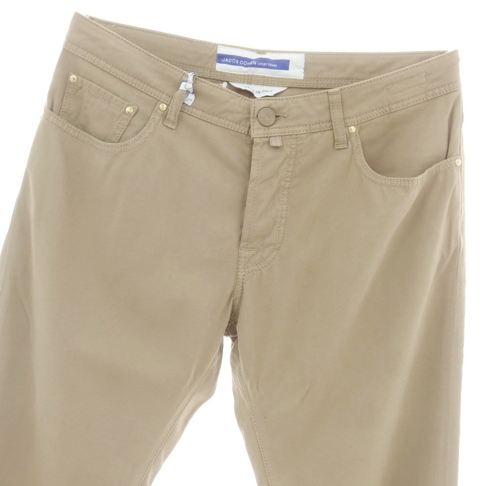 【新品】ヤコブコーエン JACOB COHEN BARD ストレッチレーヨンコットン 5ポケットパンツ ダークベージュ【 34 】【 状態ランクN 】【 メンズ 】