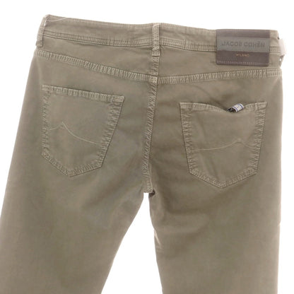 【新品アウトレット】ヤコブコーエン JACOB COHEN LENNY ストレッチコットンリヨセル 5ポケットパンツ グレージュ【 34 】【 状態ランクN- 】【 メンズ 】