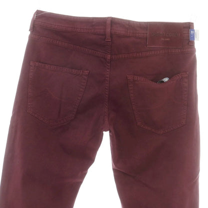 【新品アウトレット】ヤコブコーエン JACOB COHEN LENNY ストレッチコットンレーヨン 5ポケットパンツ ワインレッド【 34 】【 状態ランクN- 】【 メンズ 】